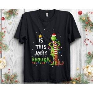 Christmas Is This Jolly Enough Santa Grinch And Max Dog Shirt